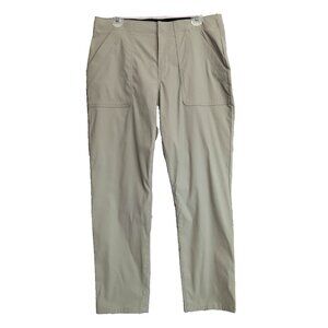 Eddie Bauer Women's Horizon Hiking Pants 12 Pale Green Stretch Water Resistant